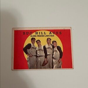 Vintage Baseball Card with Red Background